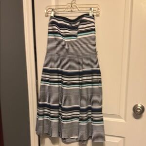 Striped Strapless Dress